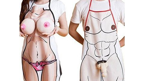 Bachelorette Party Apron Women Boob Men Matt Satin Novelty