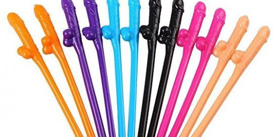 Bachelorette Party Willy Drinking Straws
