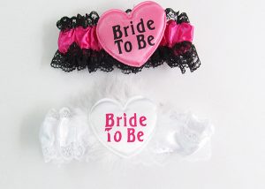 Bachelorette Party Bride to be Sash Pink and White Hen Party Garters