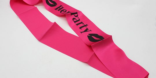 Hen Night Stain Sashes with Black Writing Hen Party Accesory