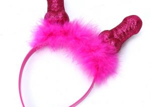 Pink Glitter Willy Headband