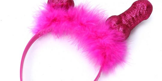 Pink Glitter Willy Headband