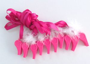 Rose Pink Hen Party Whistles