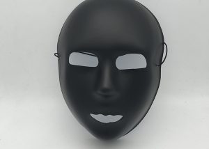 Statymask Svart Halloween Black Mask Mime Masks Costume Accessories