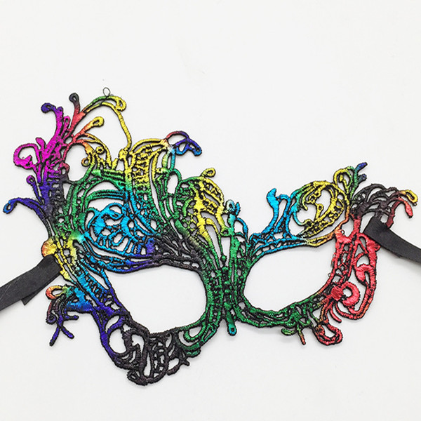 Exquisite Lace Masks Colorful Stereotypes Phoenix Masks for Masquerade