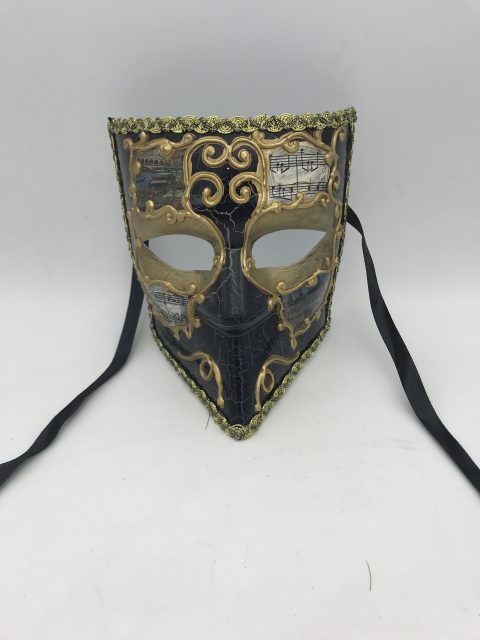 Luxury Gold Filigree Venetian Masquerade Mask – Metal Bauta Style – Lightweight