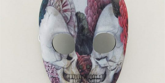 Colorful Mesh Full Face Skull Masks Day of The Dead