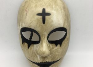 Black Tinted Scary Face W Cross Mask