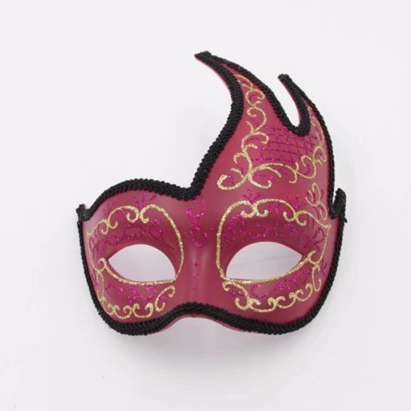 Vintage Wine Gold Lined Fancy Mask