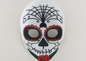 Spiderman Themed Day of The Dead Skull Mask Fancy Dress Accessory