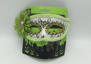 Black Green Glitter Eye Adult Eye Mask Day Of The Dead Halloween Mask