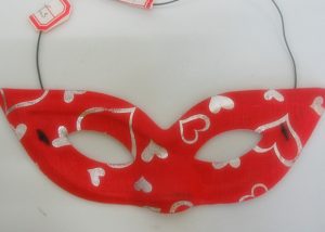 Hearts Red Fancy Eye Mask