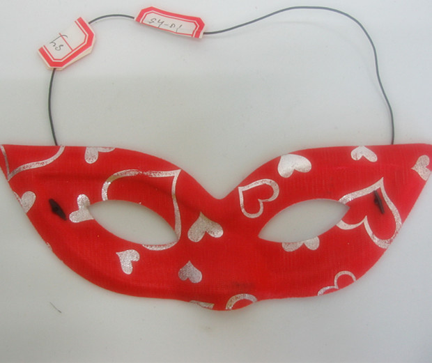 Hearts Red Fancy Eye Mask