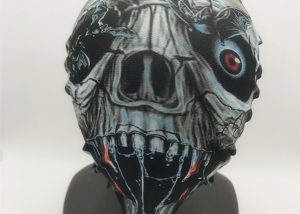 Cyborg Horror Halloween Black, Silver Mask Halloween Costume Mask