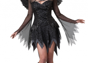 Devil Black Fallen Angel Dress For Women Halloween Costumes Cosplay Party