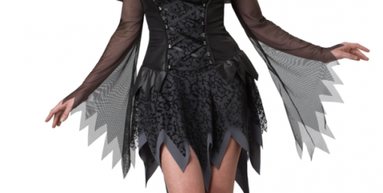 Devil Black Fallen Angel Dress For Women Halloween Costumes Cosplay Party