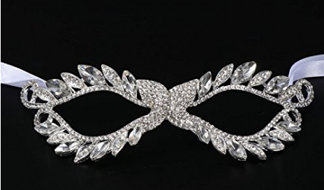 Stunning Bridal Wedding Crystal Diamante Eye Mask Masquerade For Party Prom
