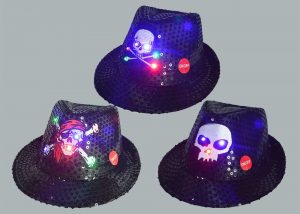 Skeleton Ghost LED Flashing Hat