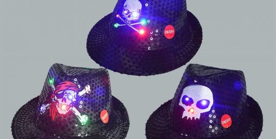 Skeleton Ghost LED Flashing Hat