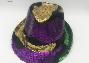 Unisex Mardi Gras Sequined Floppy Party Hat