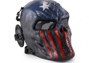 Red Blue Skull Skeleton Mask Gear For CS Game Party