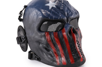 Red Blue Skull Skeleton Mask Gear For CS Game Party