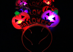 Halloween LED Flashing Pumpkin Skeleton Skull Light Up Headband