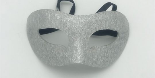 Silver Acrylic Mask For Christmas Party Ball