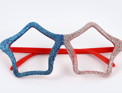 Independent Day Patriotic USA American Blue Red Glitter Eye Glasses