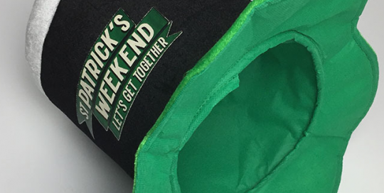 St Patrick Day Shamrock Top Hat