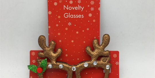 Novelty Christmas Glasses Reindeer Eyeglass Frame Costume Accessory