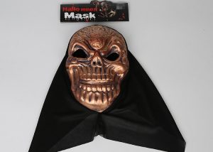 Metalic Skull Mask Halloween Mask W Black Veil