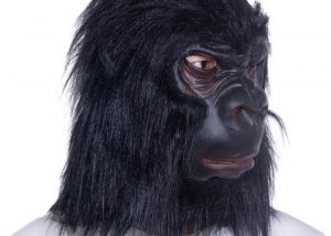 Gorilla Latex Mask W Black Hair