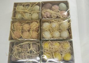 Plastic Easter Egg and Grass Decoration Set Filliable Egg For Easter