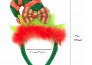 Christmas Elf Headbands with Feather Trim