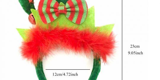 Christmas Elf Headbands with Feather Trim