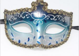 Blue Gold Glitter Eye Masks Wholesale Party Mask