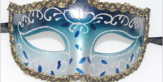 Blue Gold Glitter Eye Masks Wholesale Party Mask