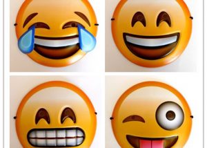 Emoji Masks Party Assorted 4 Styles Novelty Masks