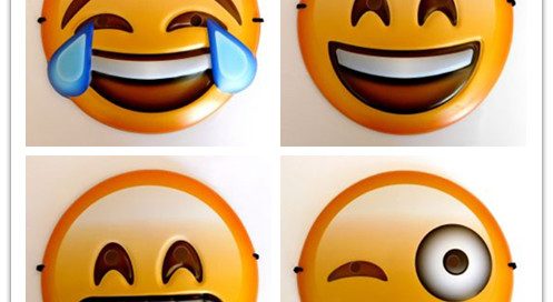 Emoji Masks Party Assorted 4 Styles Novelty Masks