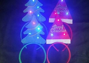Light Up Christmas Headband Decoration Christmas Three and Hat