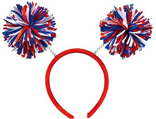 Patriotic Hair Hoop Pom Pom Party Headbopper Hair Accessory