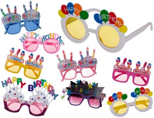 Happy Birthday Eyeglasses Plastic Fun Glasses Party Gift