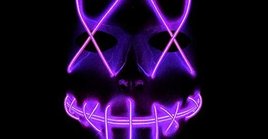 Freightening LED Light up Mask Halloween Mask Glow Rave Mask