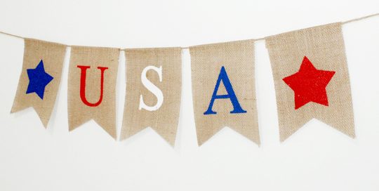 Independence Day Hanging Decor Patriotic USA Banner 4th of July Bunting Flags