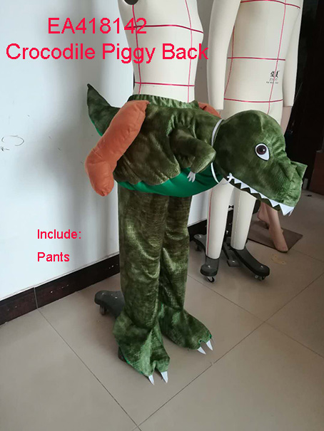 Adult Piggy Back Crocodile Fancy Dress Carry Animal Costume