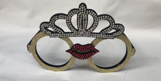 Crown Decor Glitter Eyeglasses Frame Party Decor Accessories