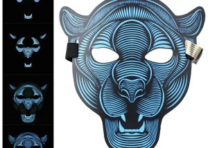 Scary LED Halloween Maske Horror Light Soundaktiviert Cosplay Glowing Maske Kostüm für Halloween Christmas Festival Party Costume Mask