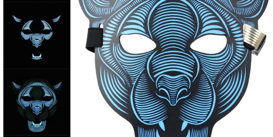 Scary LED Halloween Maske Horror Light Soundaktiviert Cosplay Glowing Maske Kostüm für Halloween Christmas Festival Party Costume Mask