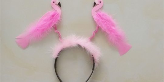 Flamingo Party Pink Glitter Headband